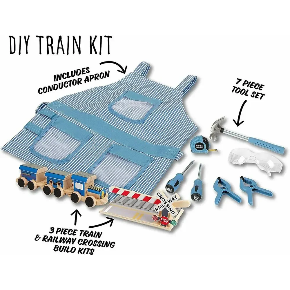 Create and Learn Kids DIY Train Project Kit with Real Tools for Age 5 and Up New